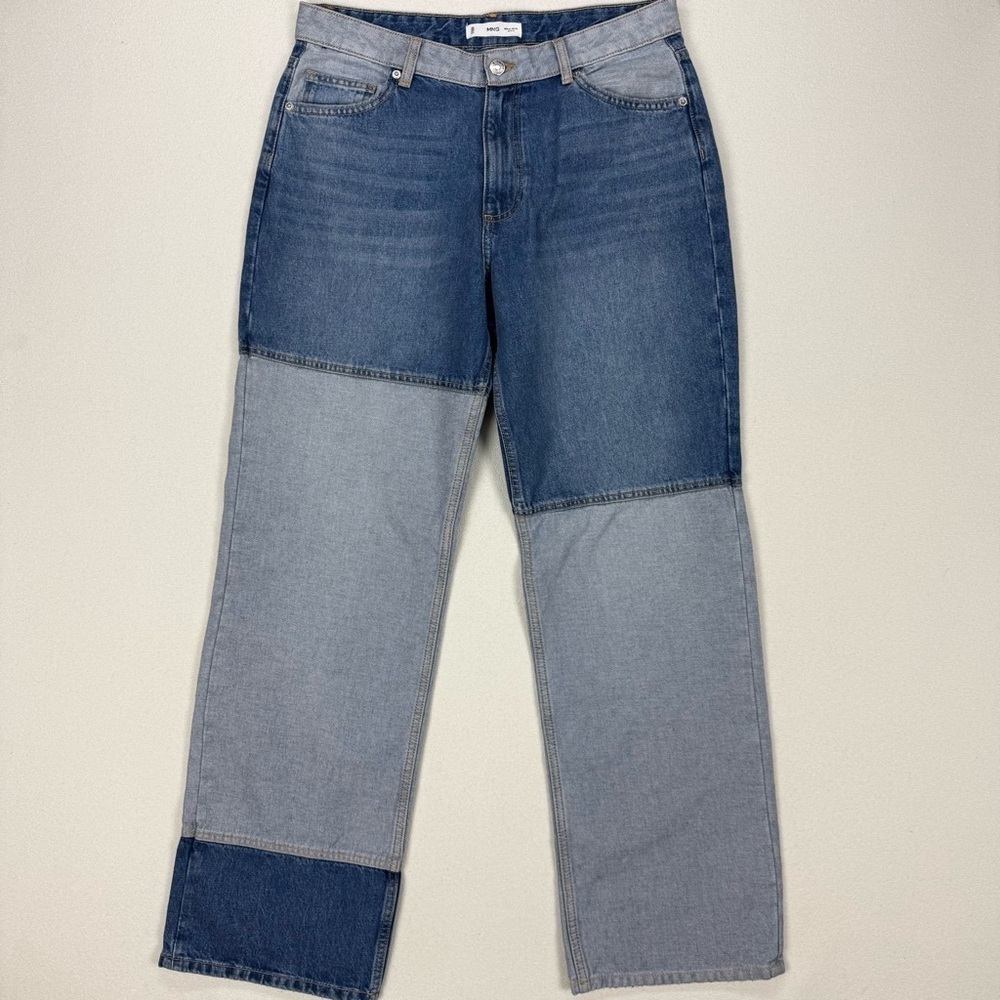 Mango Dorotea Patchwork Jeans Wide Leg